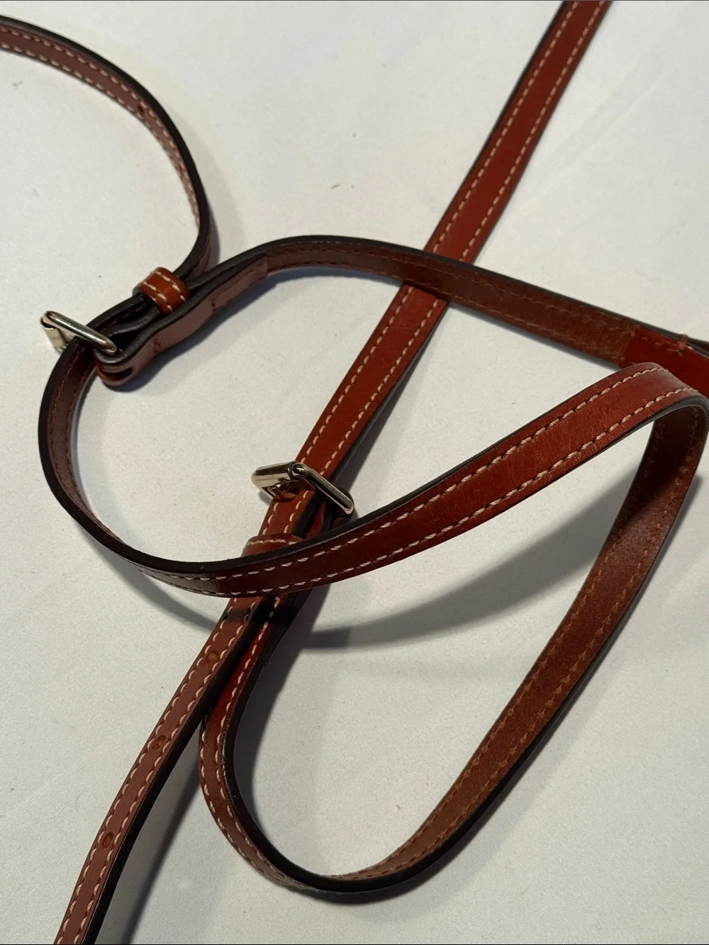 Dooney & Bourke Black Pebbled Leather Tote with Brown Trim & Handles